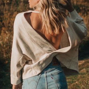 Open back pullover